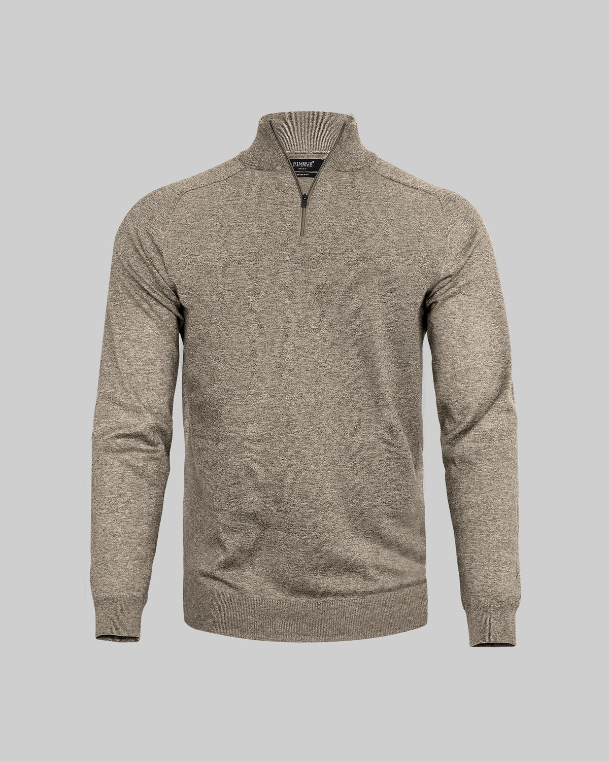 Brighton 1 4 Zip Men Sand Melange Front
