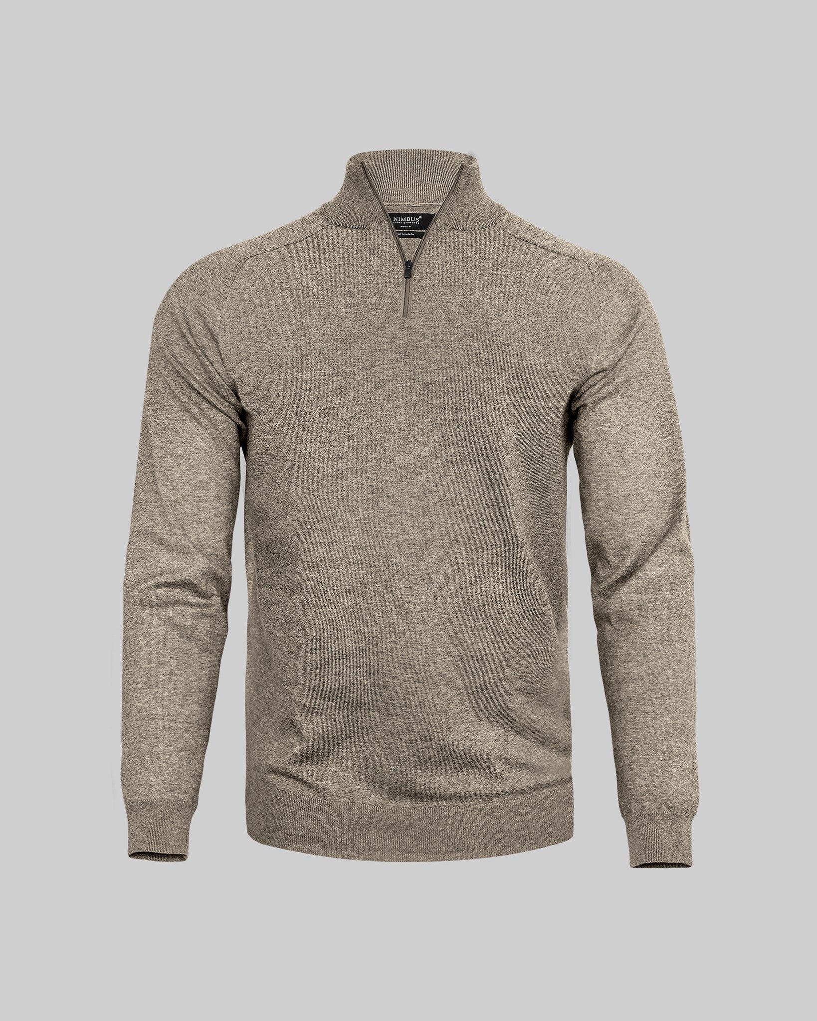 Brighton 1 4 Zip Men Sand Melange Front