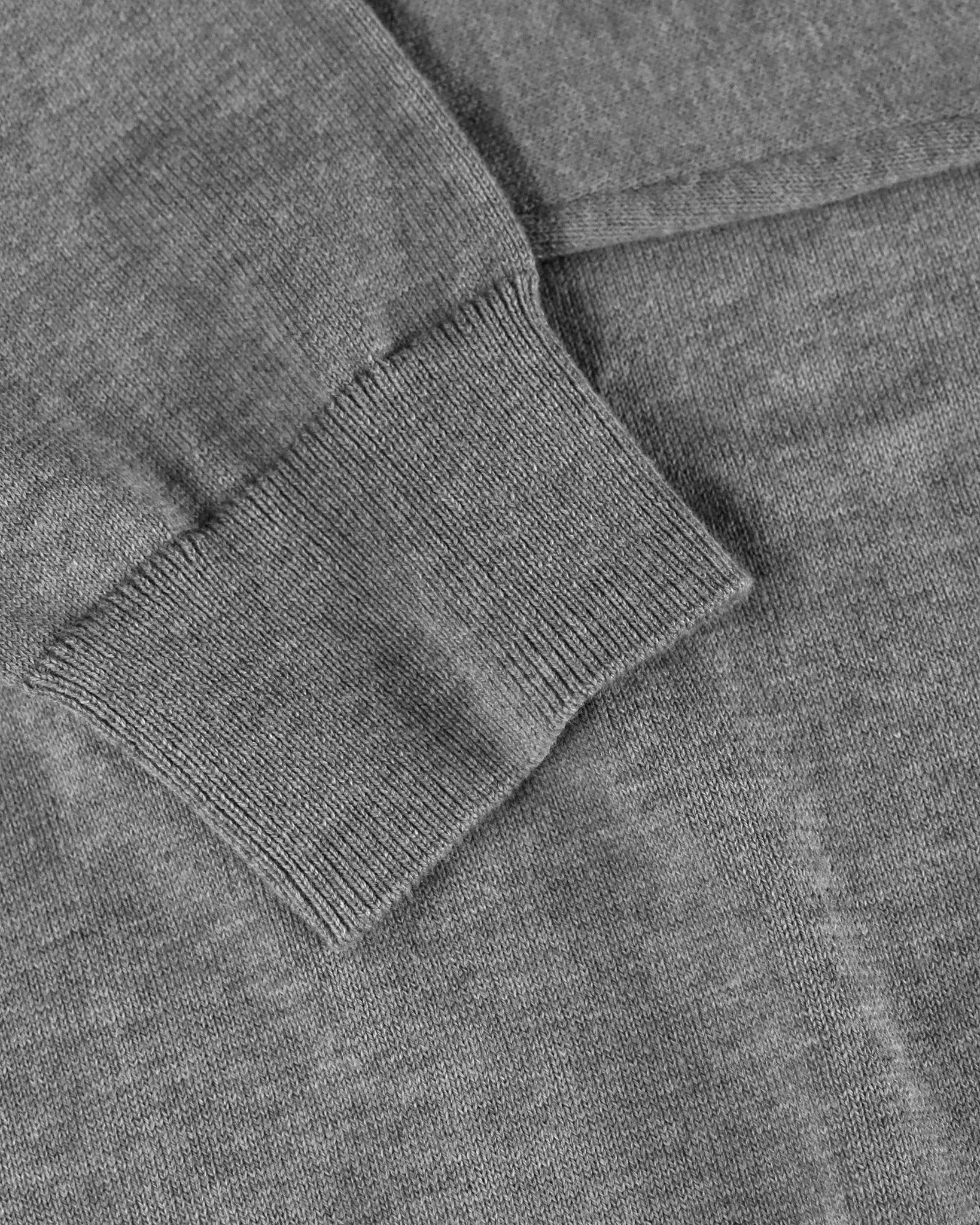 Brighton Long Sleeve Polo Men Grey Melange Closeup 2
