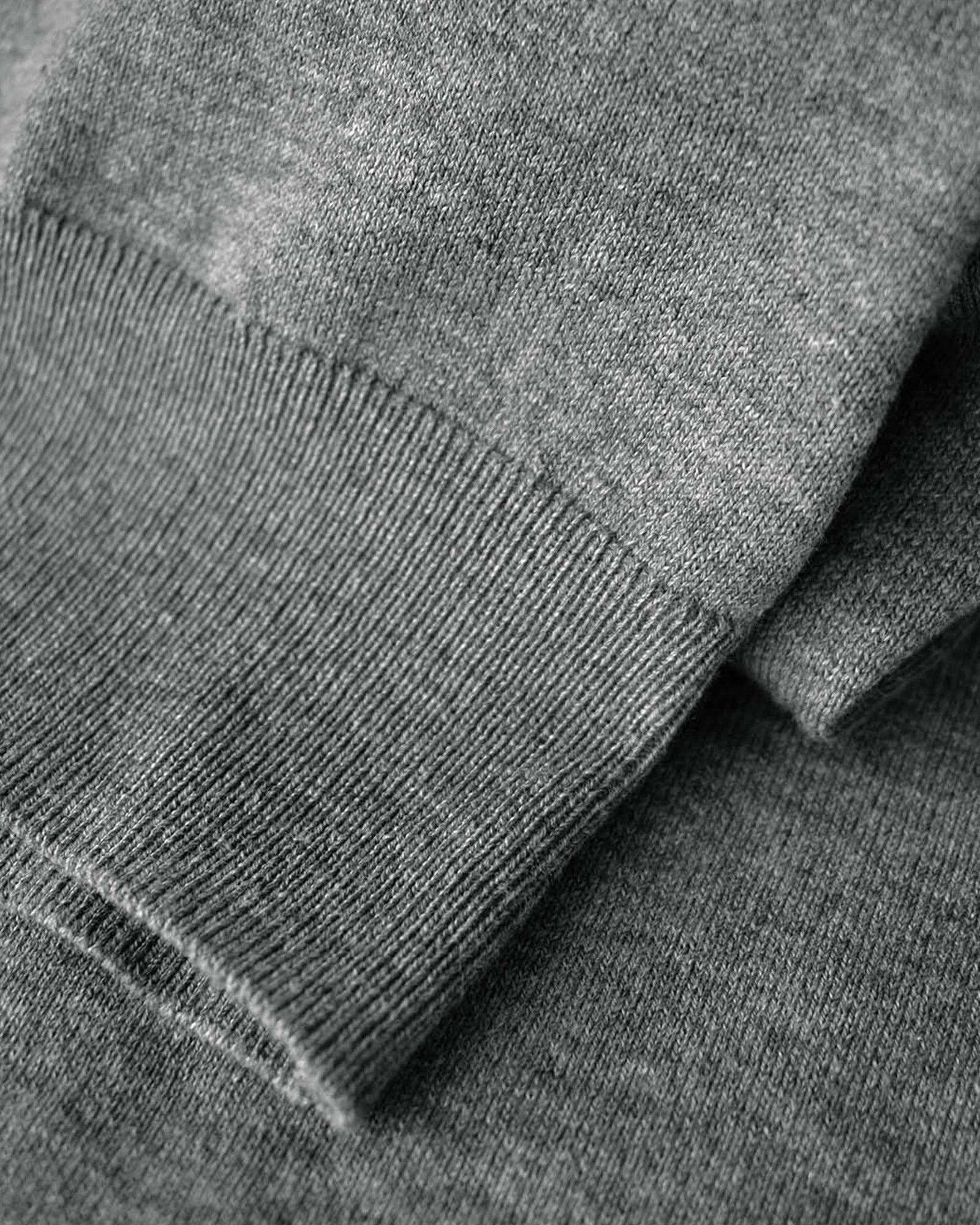 Brighton V Neck Men Grey Melange Back