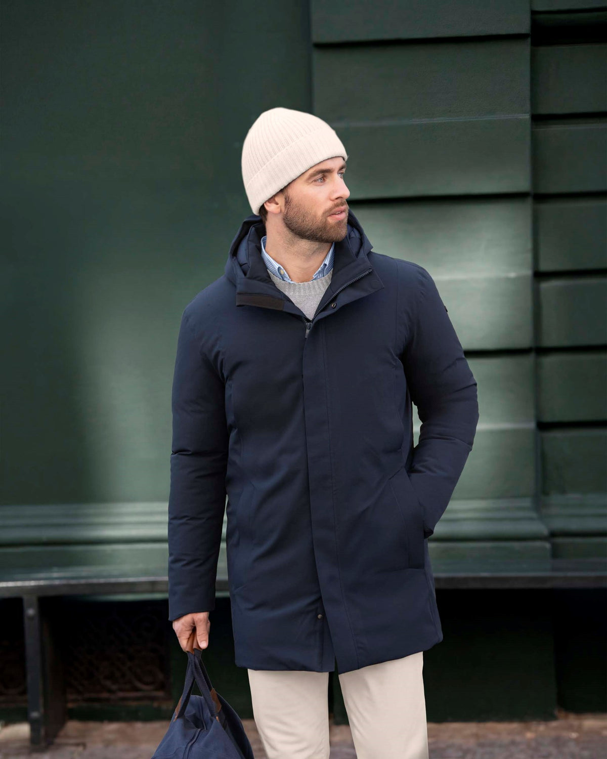 Evermont Men Navy AW26 Modelimage