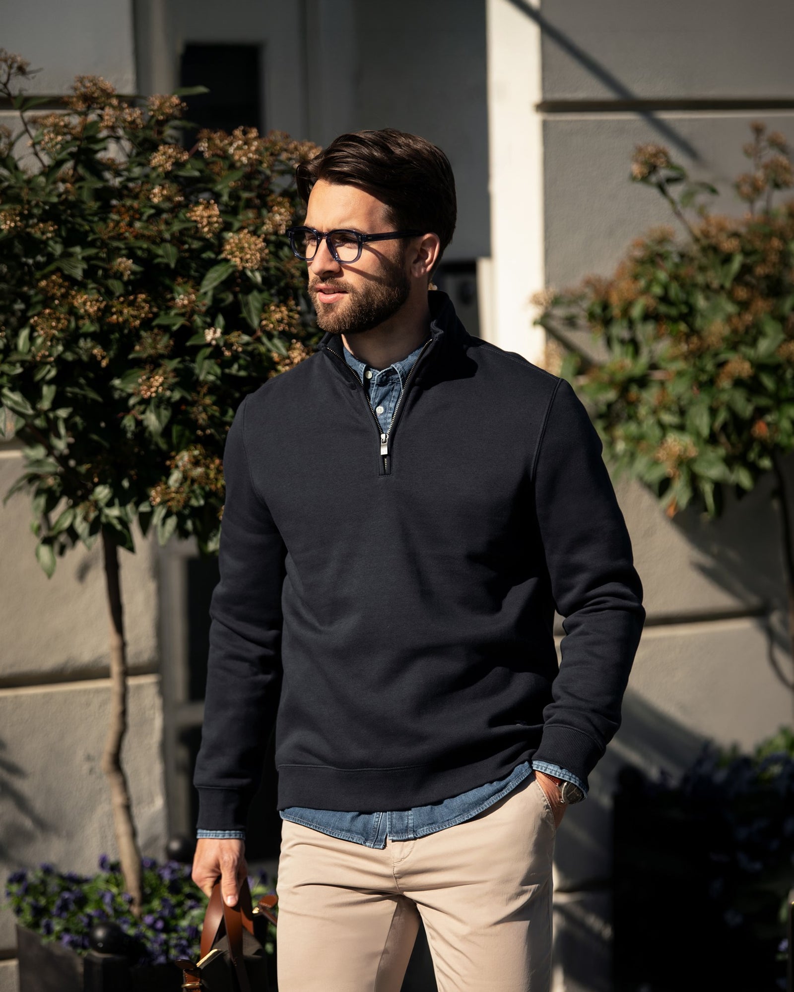 Glendale Unisex Grey Melange Back