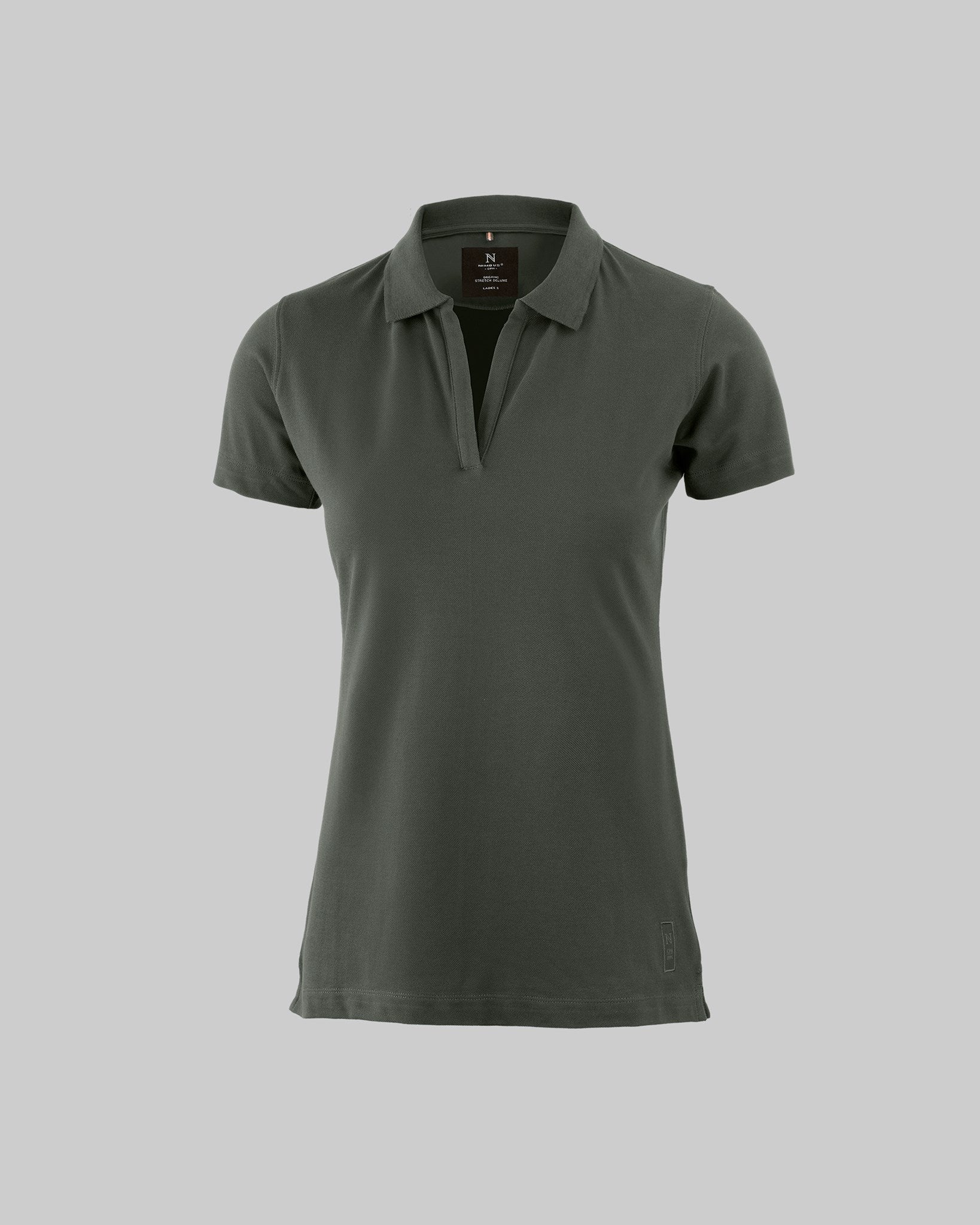 Harvard V Neck Women Olive Front