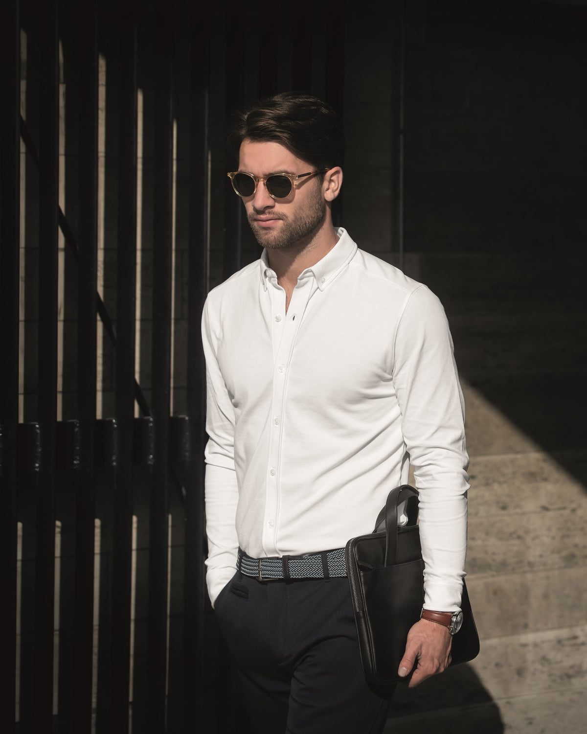 Kingston Men White SS20 Modelimage 2